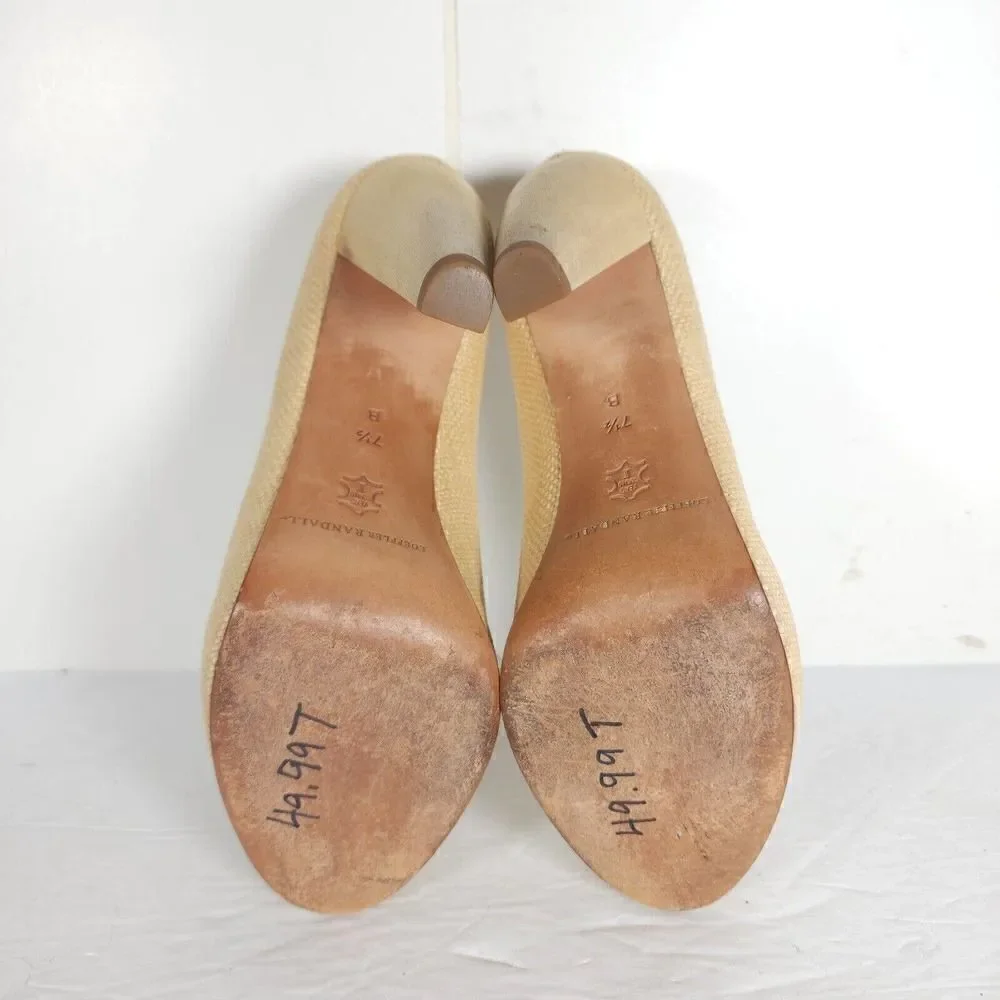 Loeffler Randall Women's Esther US 7,5 B Raffia Pumps Heels Shoes